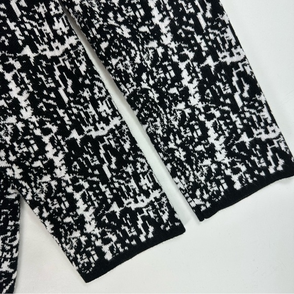 NWT BCBG Maxazria Open Front Belted Cardigan Womens Medium White Black Notch Nk - Picture 8 of 9